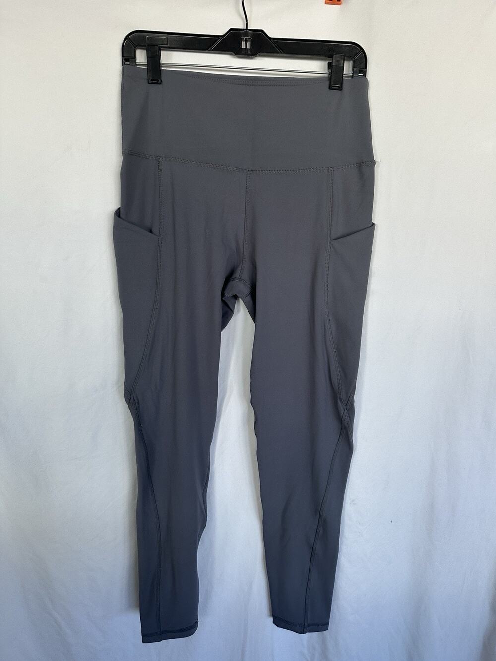 Leggings with 2 Side Pockets, Women's High Waist Yoga Pants Size L